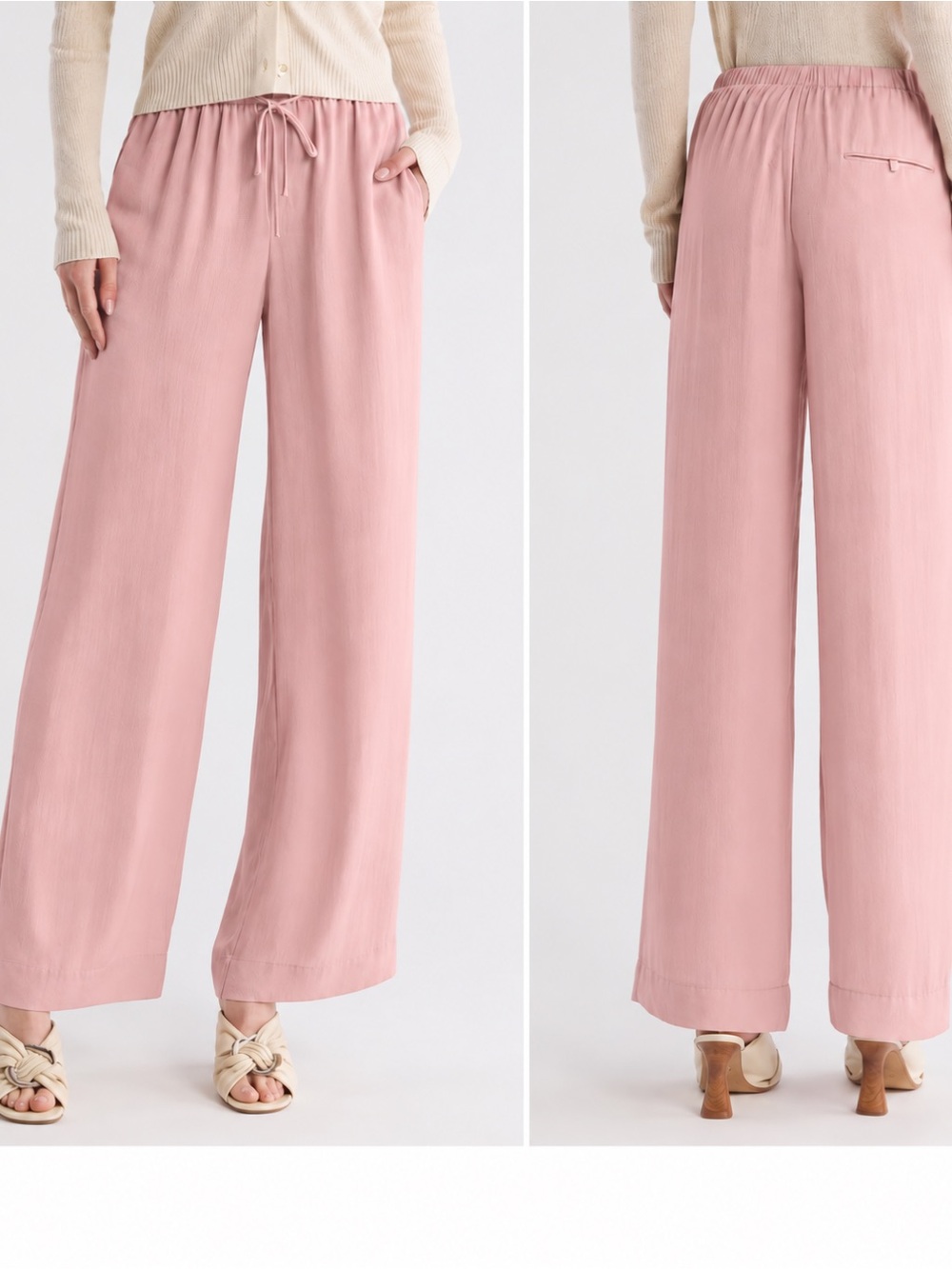Vince Pink Drawstring Waist Pants